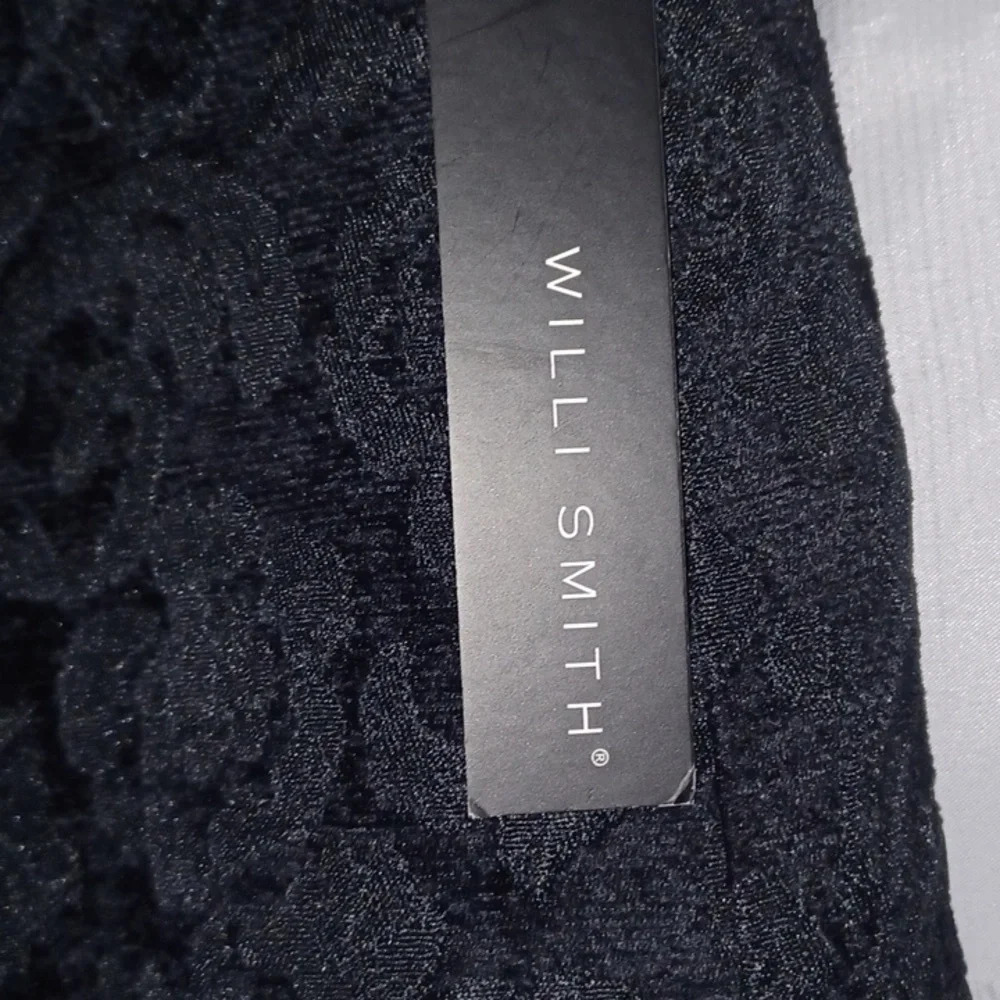 Willi Smith black floral textured classic twee pencil skirt NWT - Picture 6 of 8